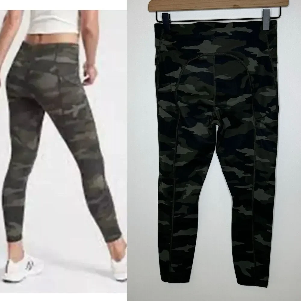 Athleta Ultimate Camo 7/8 Legging Size XSP Olive Green #531773 - Picture 2 of 13